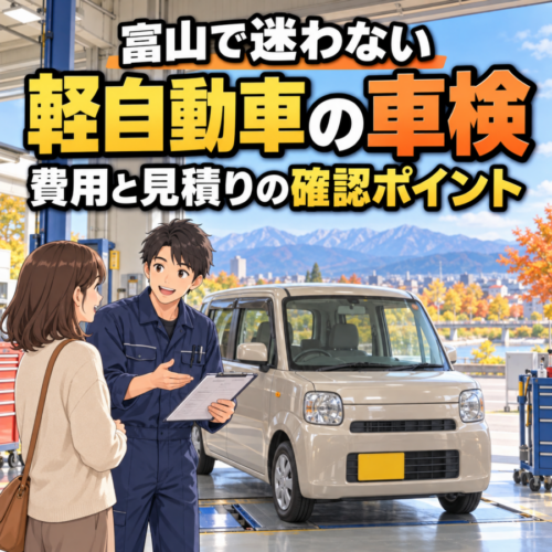 【富山】軽自動車の車検を安く・安心に｜費用と見積りの確認ポイント