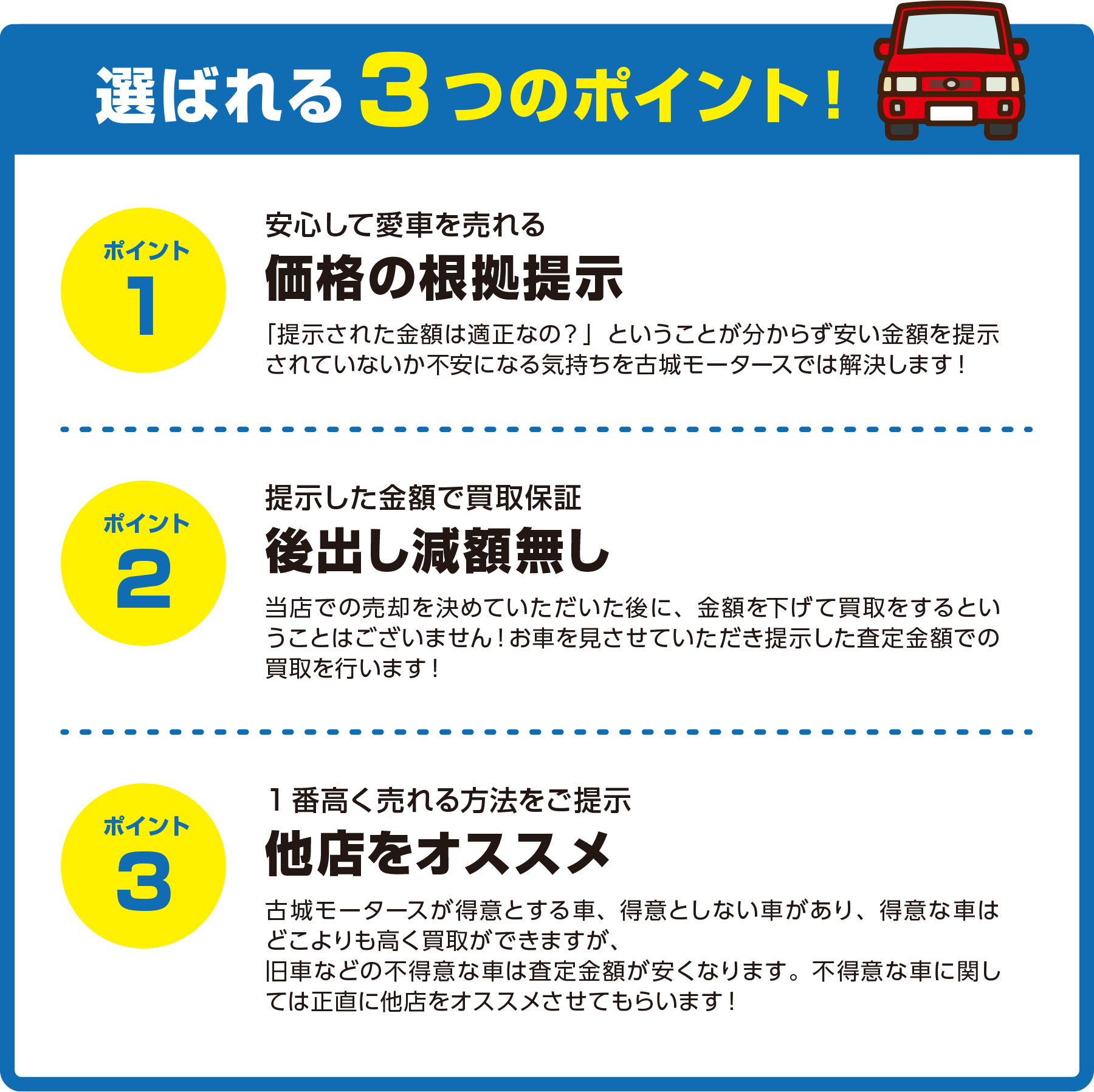 選ばれる3つのポイント