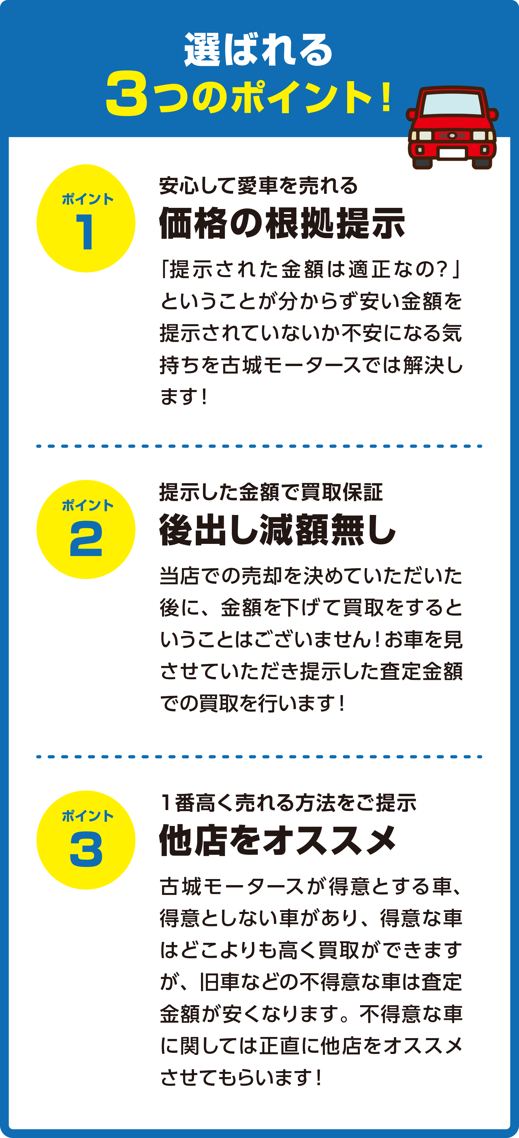 選ばれる3つのポイント