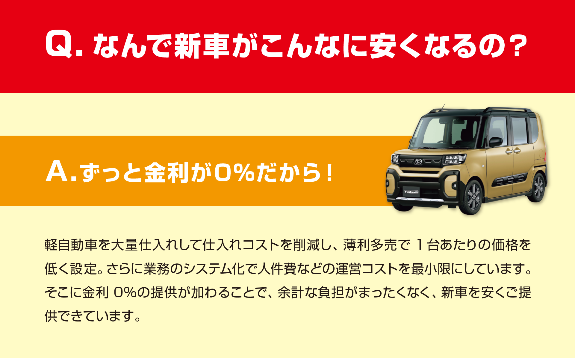 なんで新車がこんなに安くなるの？