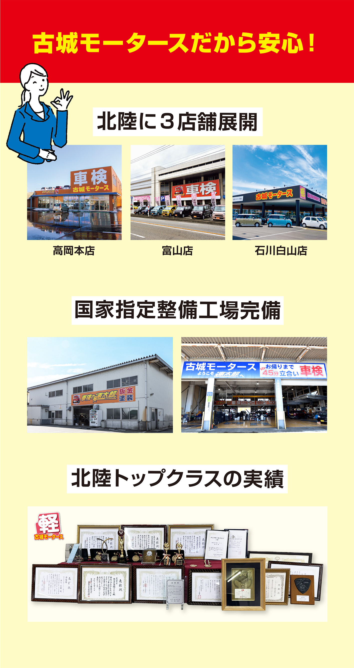 古城モータースだから安心！